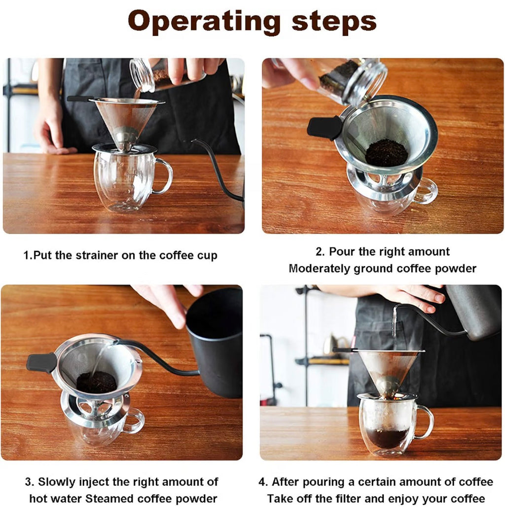 Pour Over Coffee Dripper Filter