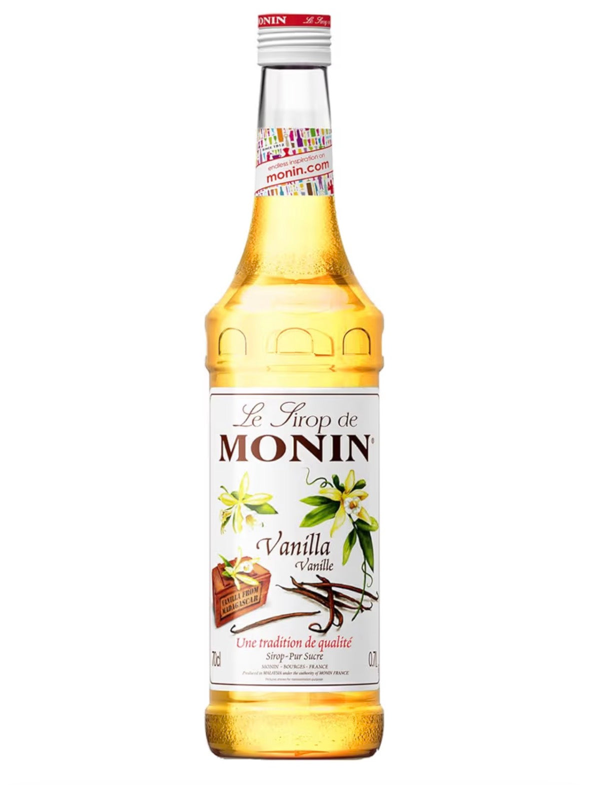 MONIN Premium Vanilla Syrup 700ml, for Coffee and Cocktails, Vegan