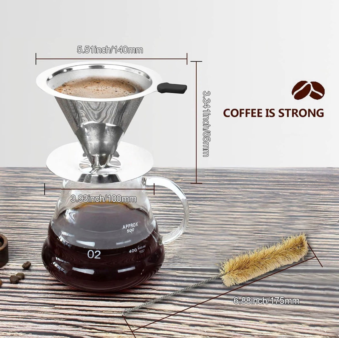 Pour Over Coffee Dripper Filter